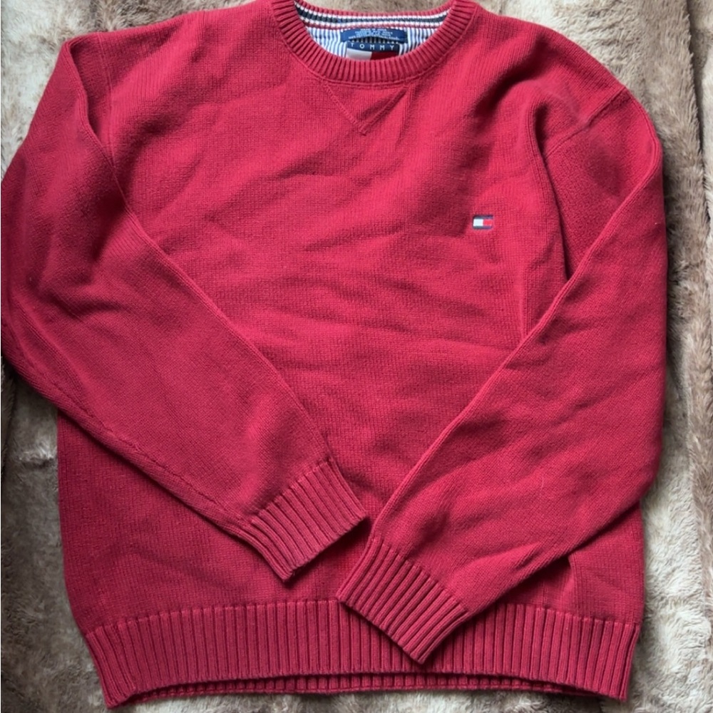 Tommy Hilfiger Classic Red Crewneck Sweater